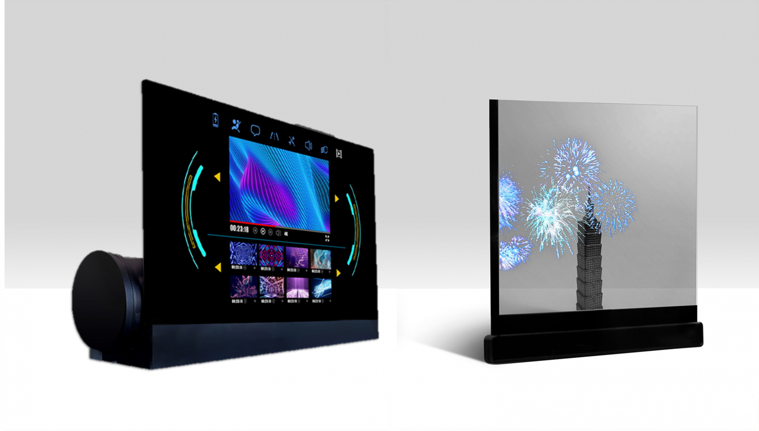 可捲式、折疊性、高透明